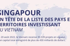 Singapour en tête de la liste des pays et territoires investissant au Vietnam 