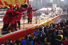 Course Clipper Race 2015-2016 dans la baie de Qingdao (Chine)