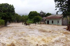 Son La : des maisons inondées après la tempête Wipha